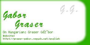 gabor graser business card